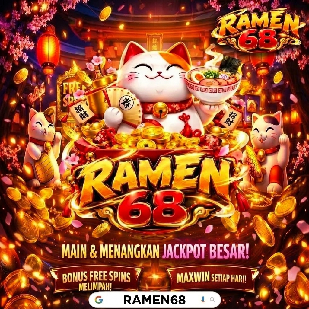 RAMEN68: Kedai Ramen Sedang Naik! Login Tiap Hari, Klaim Bonus Member!